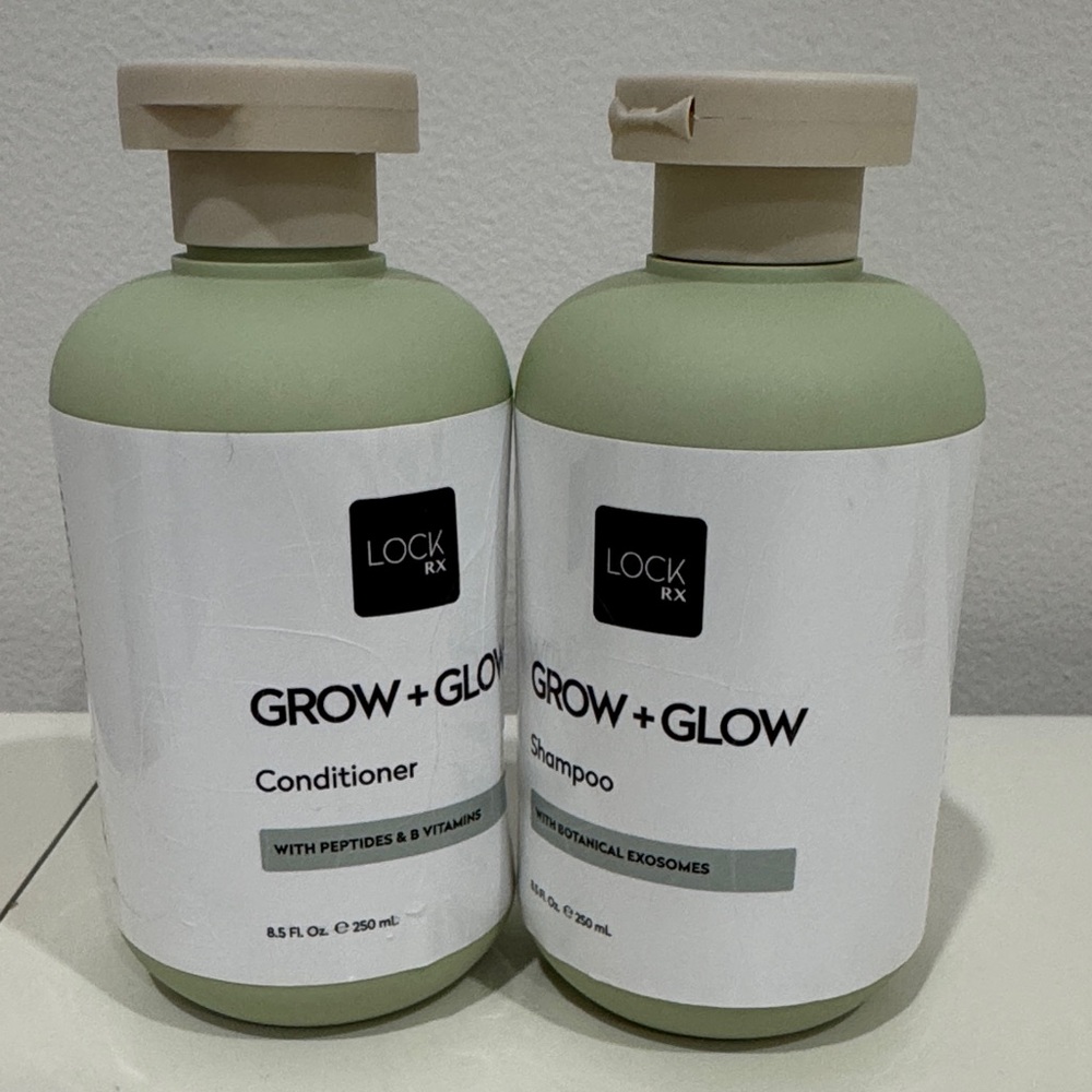 Lock RX Grow + Glow Shampoo and Conditioner Set 2 pc NEW seal 8.5 Fl OZ 250 ml